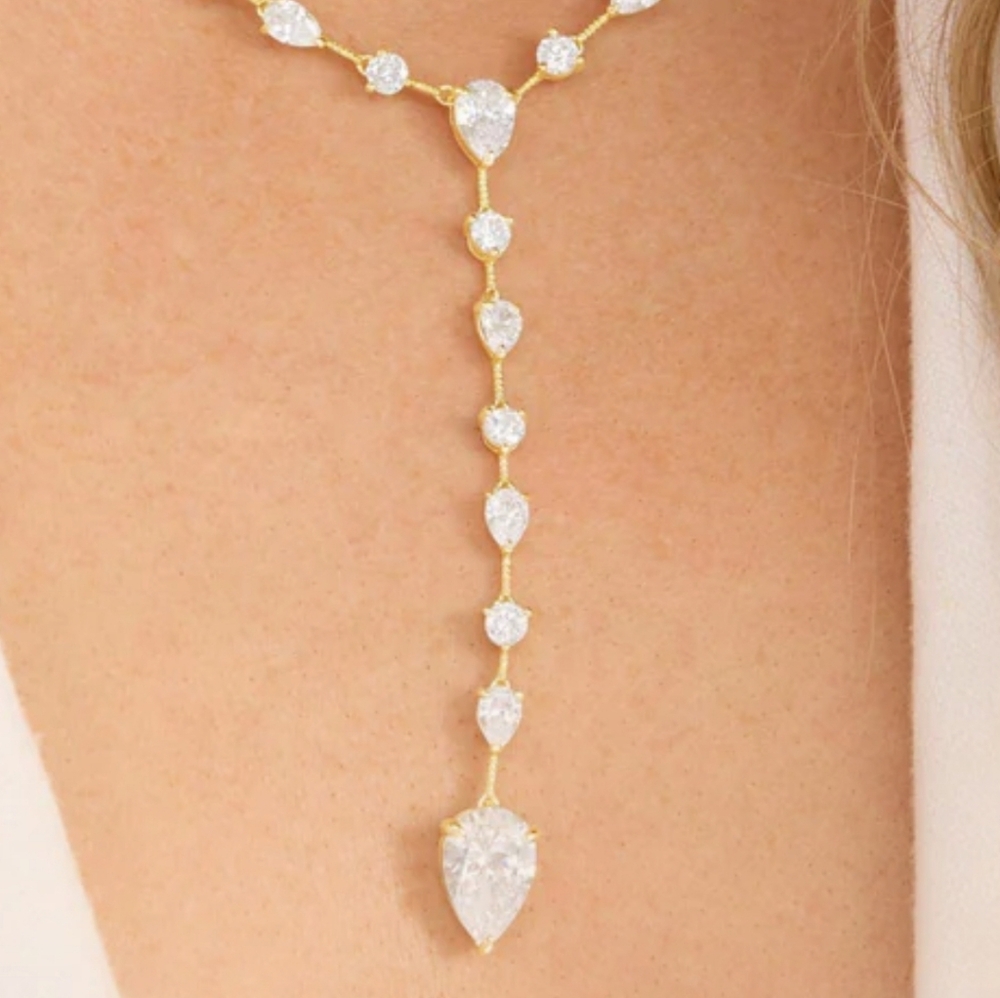Melinda Maria F***ing Gorgous Lariat Necklace Gold